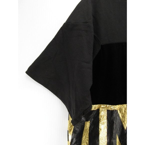 Adidas Top XS Velvet Gold Panel Team Color Block Pullover Shirt - Picture 3 of 10